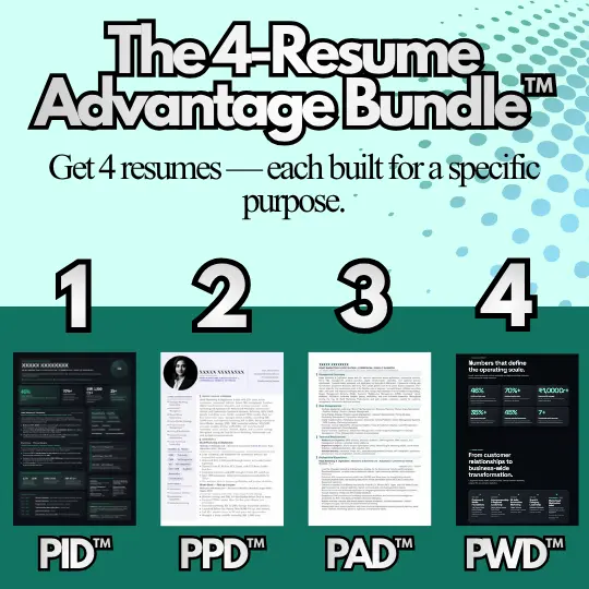 Image for 'The 4-Resume Advantage Bundle™' feature pack.